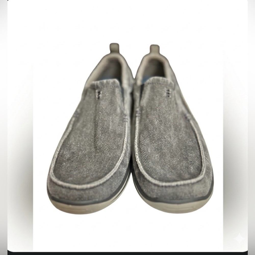 Men’s Skechers Elected Drigo Gray Slip-On Loafers